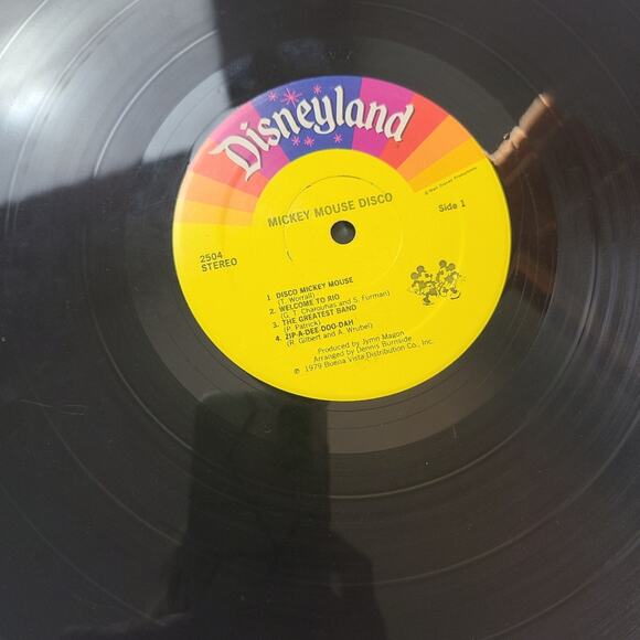 Walt Disney Productions Mickey Mouse Splashdance W/ Minnie Mouse Vinyl Record - Picture 8 of 8